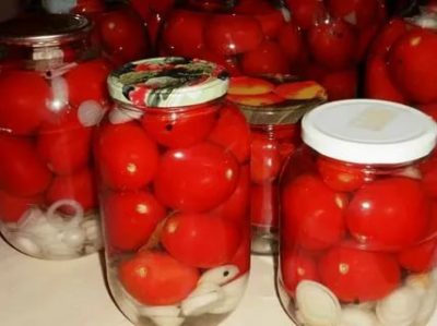 помидоры соленые с луком на зиму