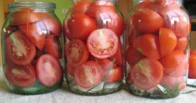 как посолить помидоры половинками