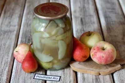 заготовки из груш и яблок